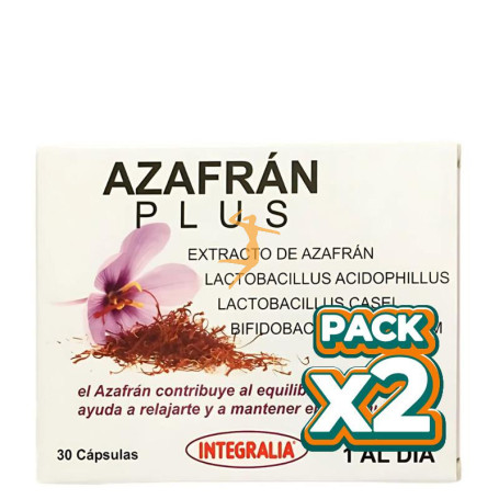 Pack 2x AZAFRÁN PLUS 30 CÁPSULAS INTEGRALIA