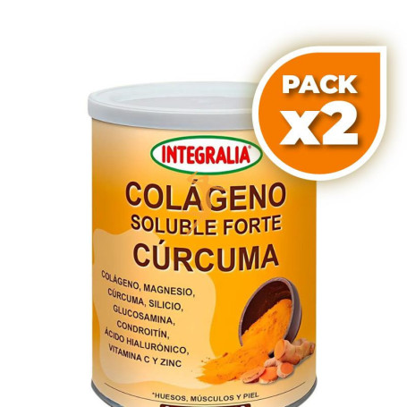 Pack 2x COLÁGENO SOLUBLE FORTE CÚRCUMA 300G INTEGRALIA