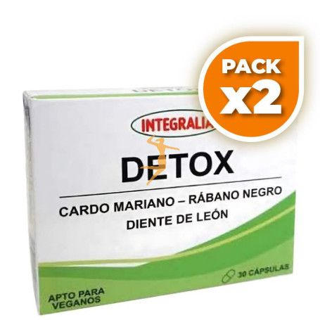 Pack 2x DETOX 30 CÁPSULAS INTEGRALIA