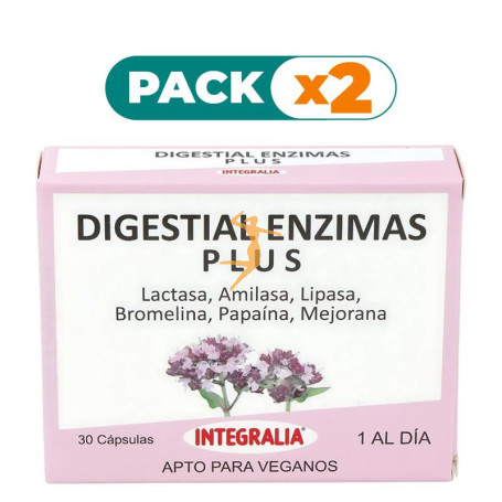 Pack 2x DIGESTIAL ENZIMAS PLUS 30 CÁPSULAS INTEGRALIA