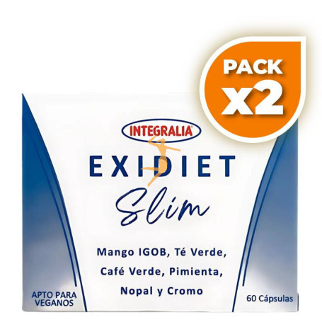 Pack 2x EXIDIET SLIM 60 CÁPSULAS INTEGRALIA