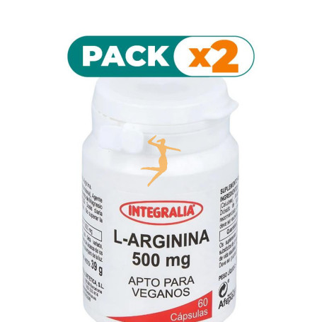 Pack 2x L-ARGININA 500MG 60 CÁPSULAS INTEGRALIA