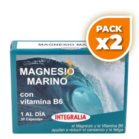 Pack 2x MAGNESIO MARINO CON VITAMINA B6 30 CÁPSULAS INTEGRALIA