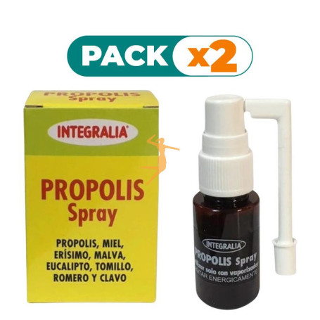 Pack 2x SPRAY DE PRÓPOLIS CON ERISIMO 30ML INTEGRALIA