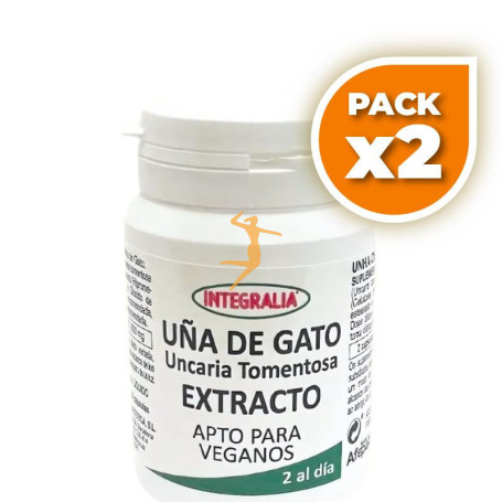 Pack 2x EXTRACTO DE UÑA DE GATO 60 CÁPSULAS INTEGRALIA