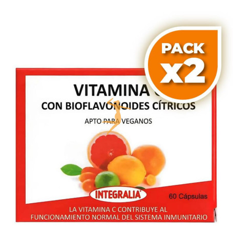 Pack 2x VITAMINA C CON BIOFLAVONOIDES 60 CÁPSULAS INTEGRALIA