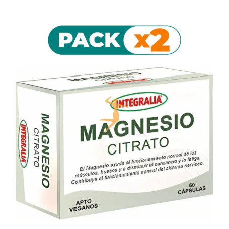 Pack 2x MAGNESIO CITRATO 60 CÁPSULAS INTEGRALIA