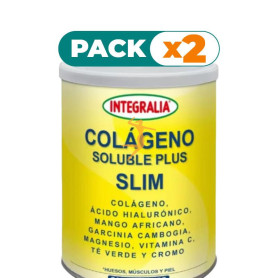 Pack 2x COLÁGENO SOLUBLE PLUS SLIM SABOR NEUTRO 300G INTEGRALIA