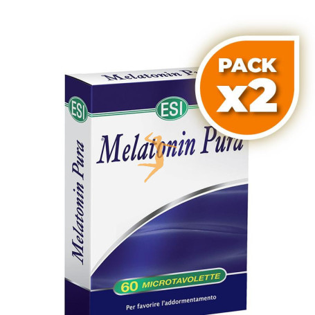 Pack 2x MELATONINA PURA 1,9Mg. 60 MICROTABLETAS ESI