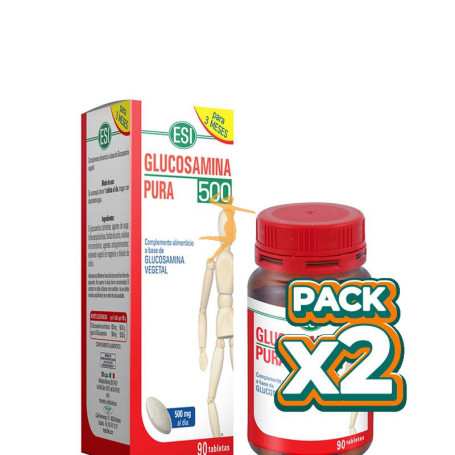 Pack 2x GLUCOSAMINA PURA 500 90 TABLETAS TREPAT DIET - ESI