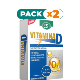 Pack 2x VITAMINA D 30 TABLETAS ESI