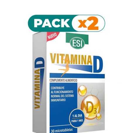 Pack 2x VITAMINA D 30 TABLETAS ESI