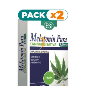 Pack 2x MELATONIN PURA 1,9MG CON CANNABIS 30 MICROTABLETAS ESI