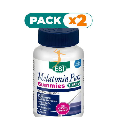 Pack 2x MELATONIN PURA 1,9MG GUMMIES 60 GOMINOLAS ESI