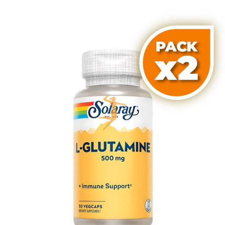 Pack 2x L-GLUTAMINE 500Mg. 50 CÁPSULAS SOLARAY