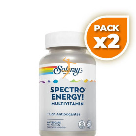 Pack 2x SPECTRO ENERGY MULTI-VITA-MIN 60 CÁPSULAS VEGETALES SOLARAY