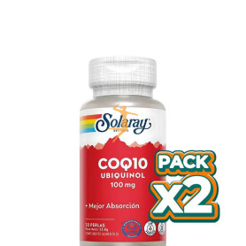 Pack 2x UBIQUINOL COQ-10 100Mg. 30 PERLAS SOLARAY
