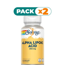 Pack 2x ALPHA LIPOIC ACID 250Mg. 60 CÁPSULAS SOLARAY
