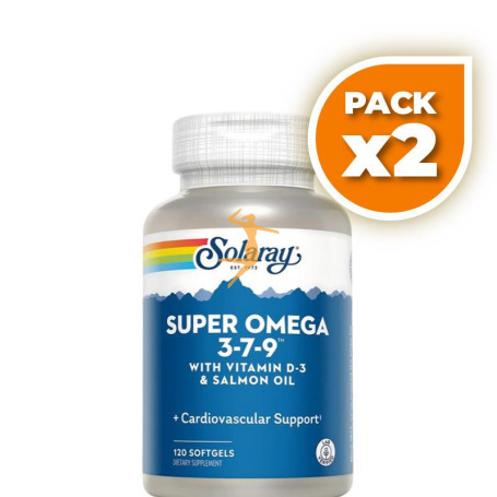 Pack 2x SUPER OMEGA 3-7-9 120 PERLAS SOLARAY