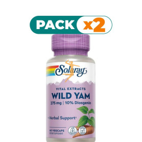 Pack 2x WILD YAM 275Mg. 60 CÁPSULAS SOLARAY