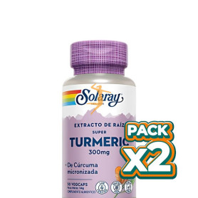 Pack 2x SUPER TURMERIC 30 CÁPSULAS VEGETALES SOLARAY