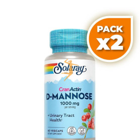 Pack 2x D-MANNOSE + CRANACTIN 60 CÁPSULAS SOLARAY