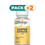 Pack 2x COBRE CITRATO 2Mg. 60 CÁPSULAS VEGETALES SOLARAY