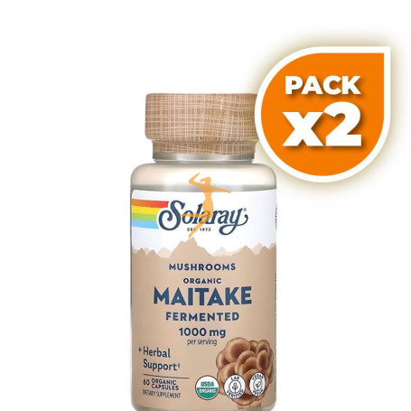 Pack 2x MAITAKE 500Mg. 60 CÁPSULAS VEGETALES SOLARAY