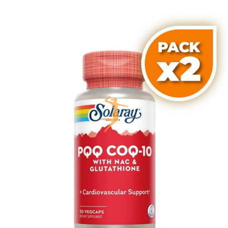 Pack 2x PQQ CON Q10 30 CÁPSULAS SOLARAY