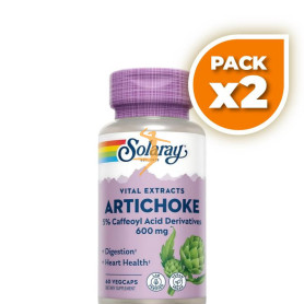 Pack 2x ARTICHOKE (ALCACHOFA) 300Mg. 60 CÁPSULAS SOLARAY