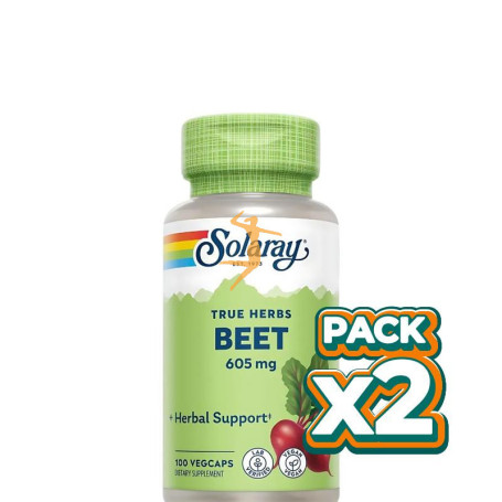 Pack 2x BEET ROOT 100 CÁPSULAS SOLARAY