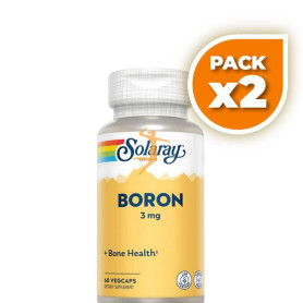 Pack 2x BORO CITRATO 500Mg. 60 CÁPSULAS VEGETALES SOLARAY