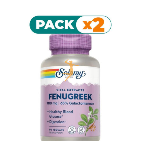 Pack 2x FENUGREEK 350Mg. 90 CÁPSULAS VEGETALES SOLARAY