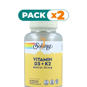 Pack 2x BIG D3 Y K2 120 CAPSULAS SOLARAY