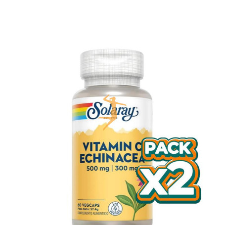 Pack 2x VITAMIN C CON ECHINACEA 60 CAPSULAS SOLARAY