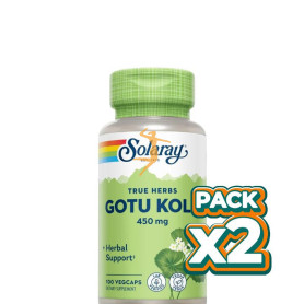 Pack 2x GOTU KOLA 100 CAPSULAS SOLARAY