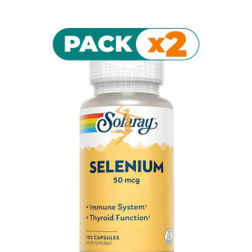 Pack 2x SELENIUM 50mcg 100 CAPSULAS SOLARAY