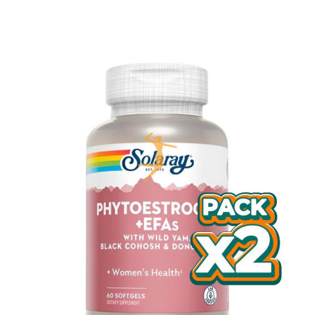 Pack 2x PLUS PHYTOESTROGEN 60 CÁPSULAS SOLARAY