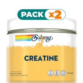 Pack 2x CREATINA EN POLVO SIN SABOR 225G SOLARAY