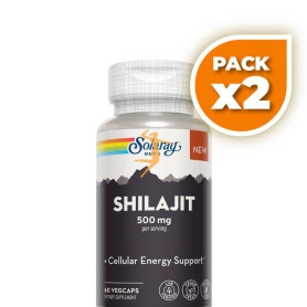 Pack 2x SUPER SHILAJIT 500MG 60 CÁPSULAS SOLARAY