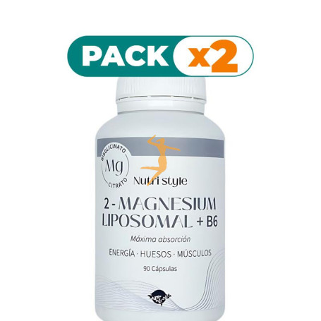 Pack 2x MAGNESIUM 2 LIPOSOMAL + B6 90CAPSULAS ESPADIET