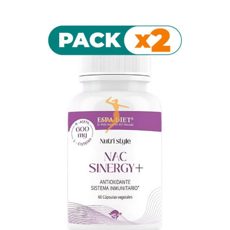 Pack 2x NAC SINERGY + 600MG 60 CAPSULAS ESPADIET.
