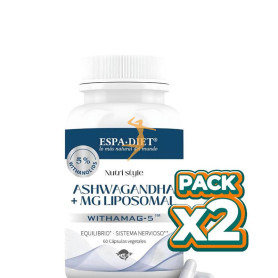 Pack 2x ASHWAGANDHA + MG LIPOSOMAL 60 CÁPSULAS ESPADIET