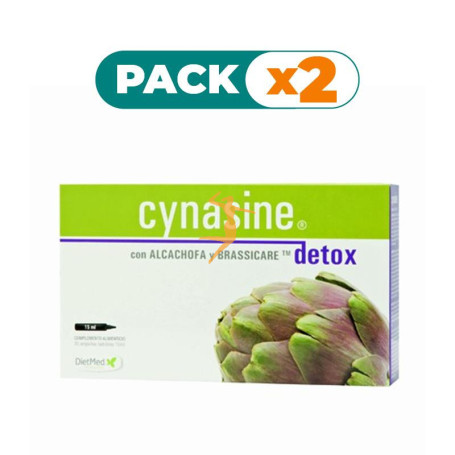 Pack 2x CYNASINE DETOX 20 AMPOLLAS DIETMED