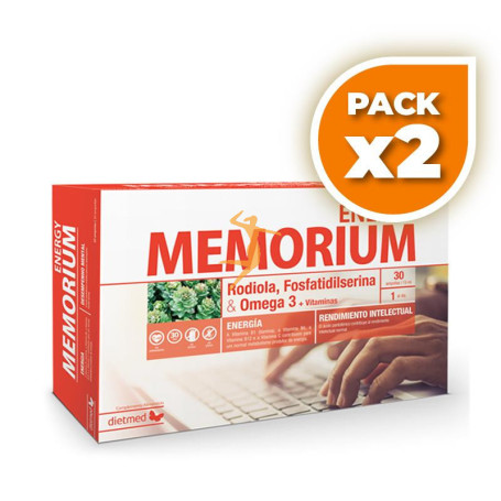 Pack 2x MEMORIUM ENERGY 30 AMPOLLAS DIETMED