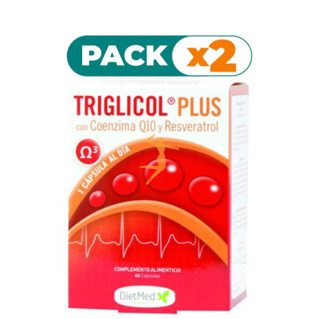 Pack 2x TRIGLICOL PLUS 60 CÁPSULAS DIETMED