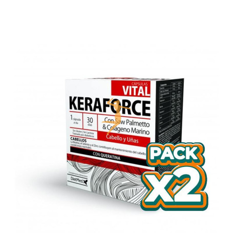 Pack 2x KERAFORCE VITAL 30 CÁPSULAS DIETMED