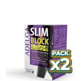 Pack 2x ADELGASLIM BLOCK 60 CÁPSULAS DIETMED