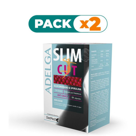 Pack 2x ADELGASLIM CUT 84 CÁPSULAS DIETMED
