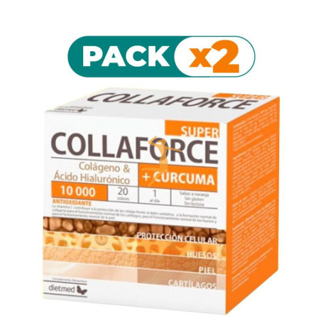Pack 2x COLLAFORCE SUPER CON CÚRCUMA 20 SOBRES DIETMED